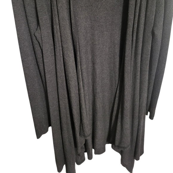 Eileen Fisher Black Drapey Open Front Long Cardigan, Size M NEW w/o TAG - Picture 3 of 7